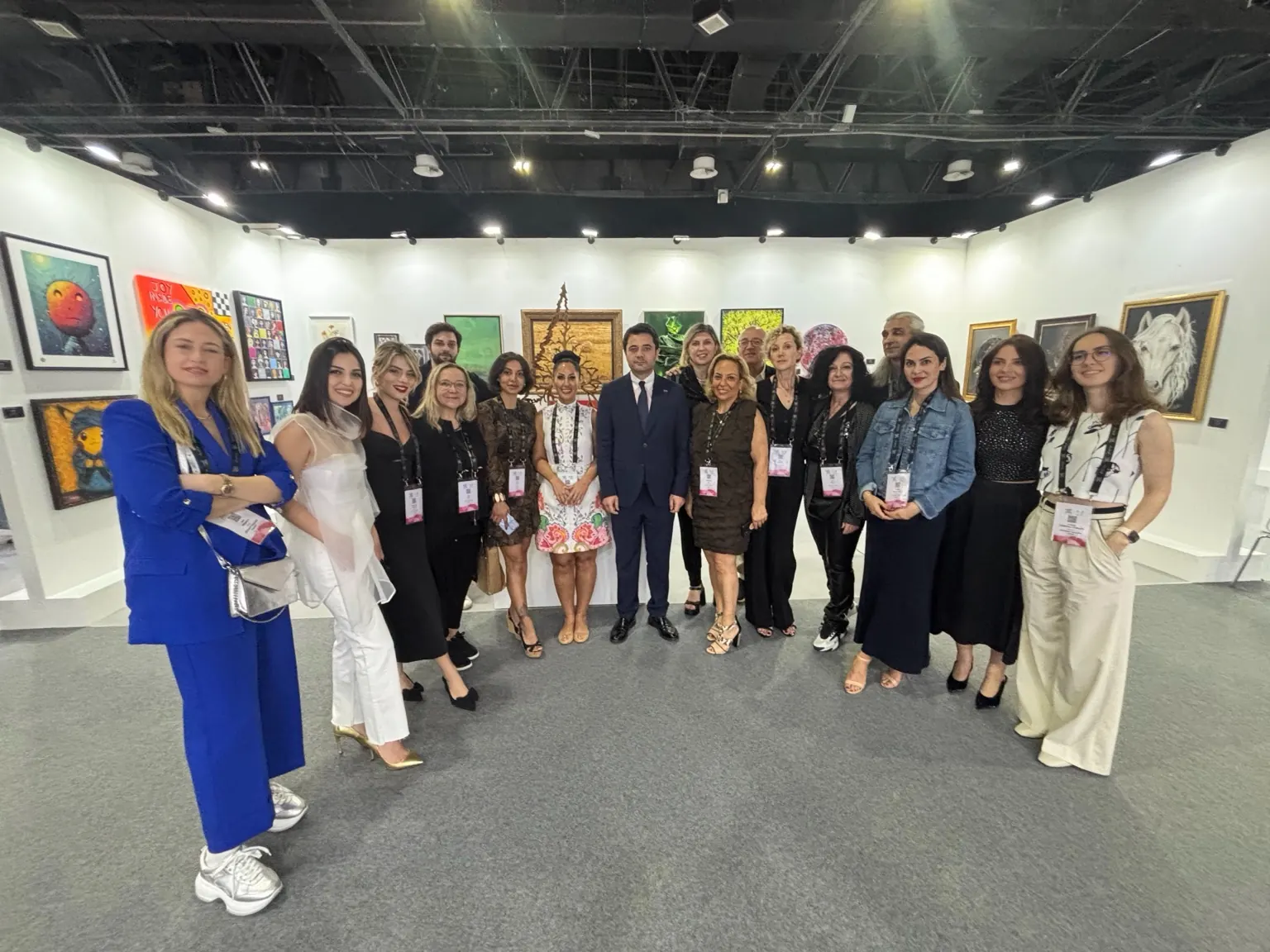 ArtisArt Gallery team and artists at World Art Dubai